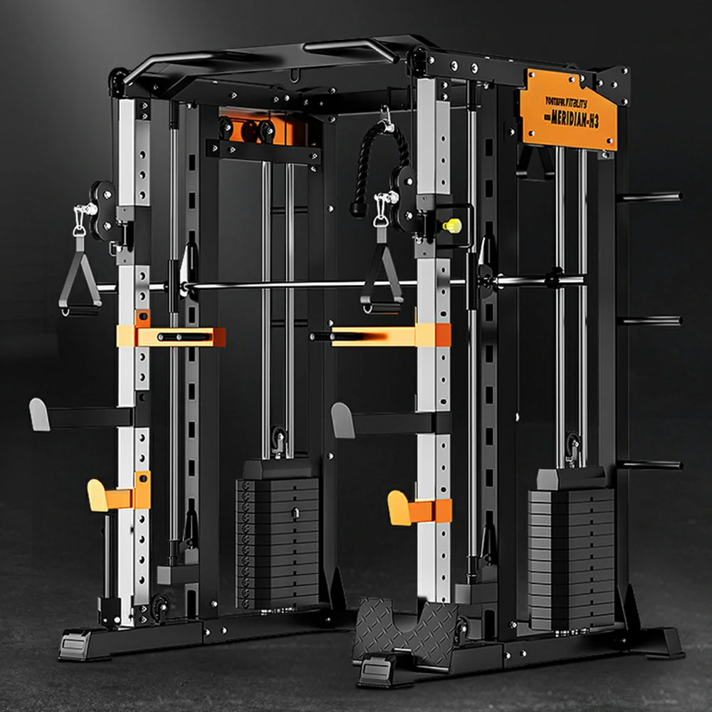 MERIDIAN H3 146 Steel Stable Structure Multi-Functional Home Power Training Squat Rack  Home Gym Smith Machine