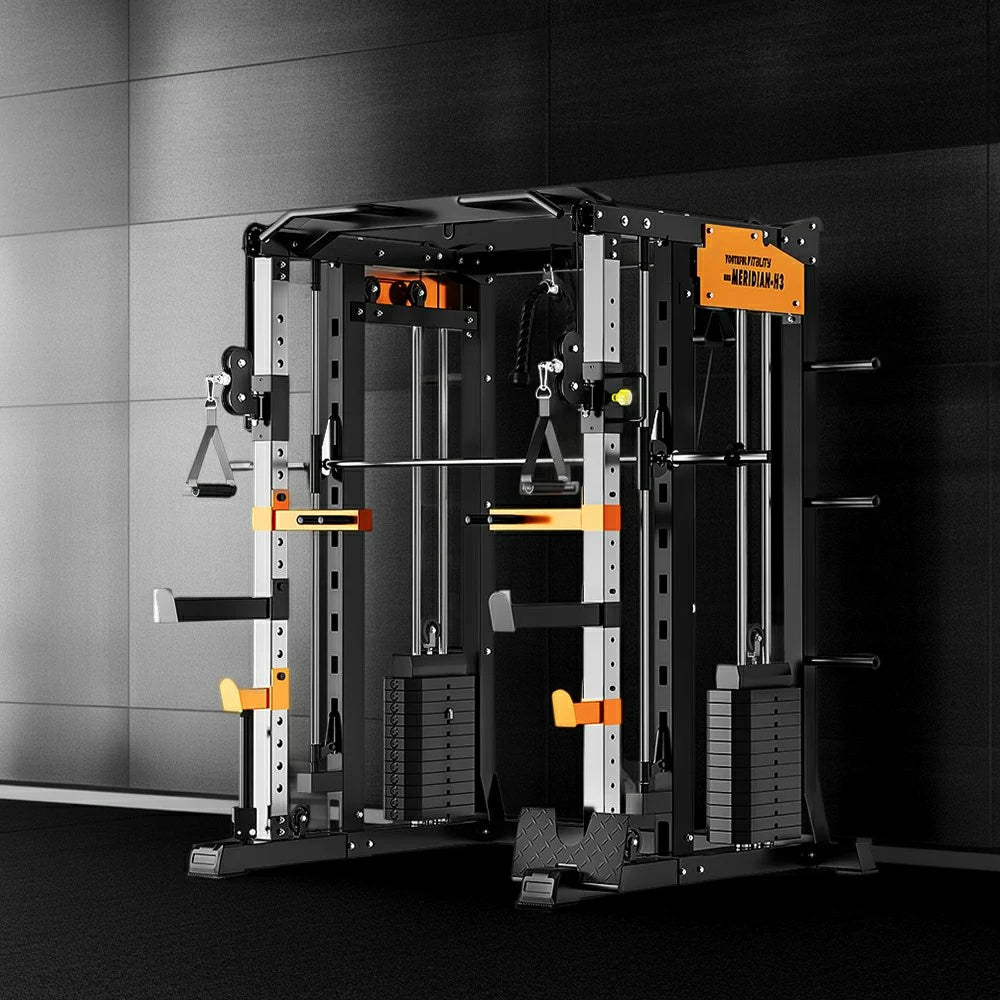 MERIDIAN H3 146 Steel Stable Structure Multi-Functional Home Power Training Squat Rack  Home Gym Smith Machine