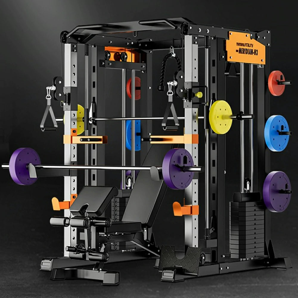 MERIDIAN H3 146 Steel Stable Structure Multi-Functional Home Power Training Squat Rack  Home Gym Smith Machine
