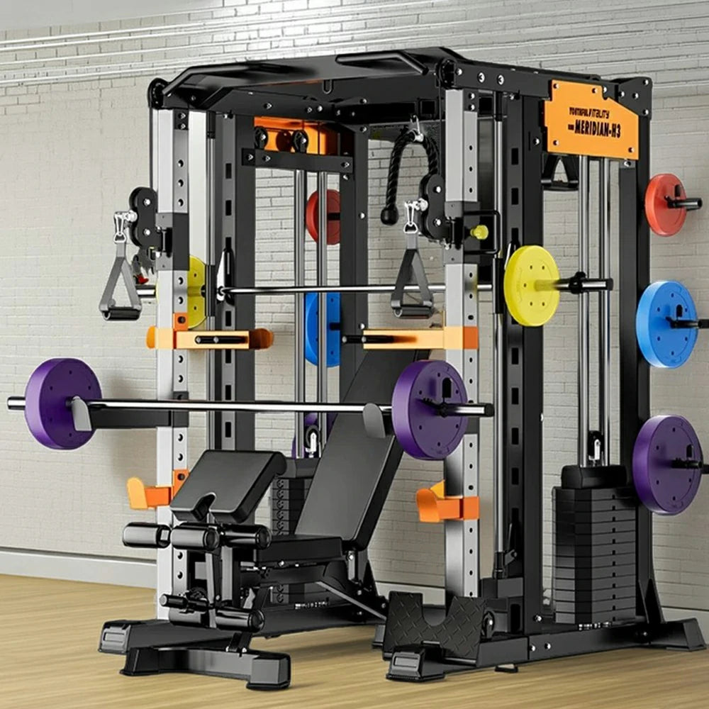 MERIDIAN H3 146 Steel Stable Structure Multi-Functional Home Power Training Squat Rack  Home Gym Smith Machine