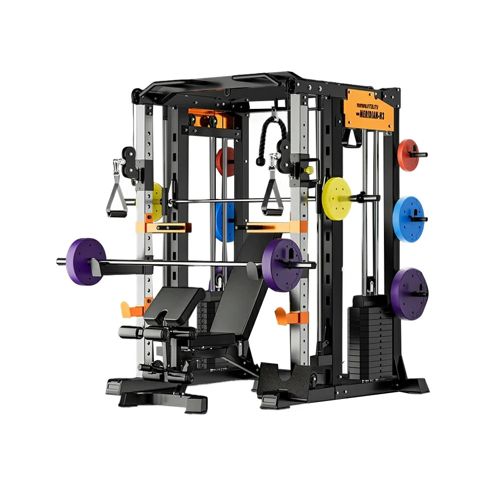 MERIDIAN H3 146 Steel Stable Structure Multi-Functional Home Power Training Squat Rack  Home Gym Smith Machine
