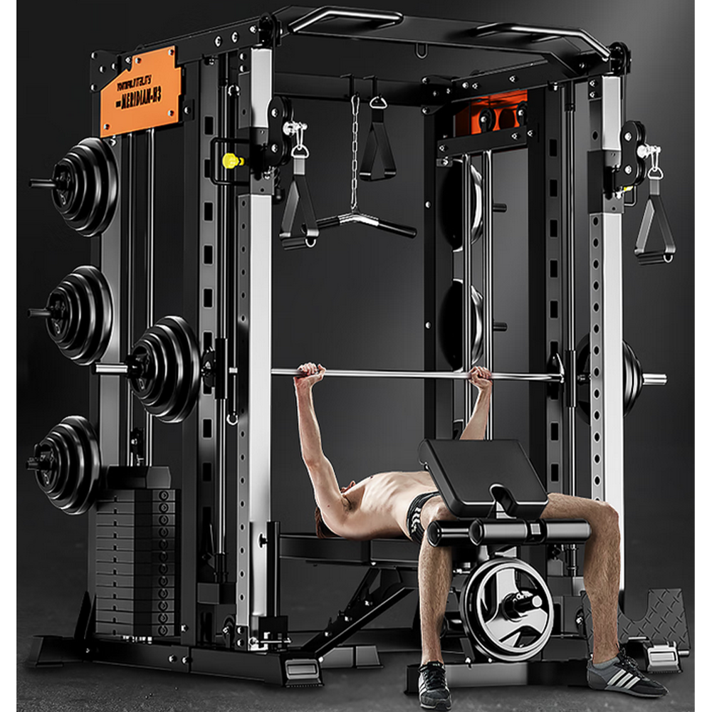 MERIDIAN HS1 Multi Function Power Rack Squat Cage Weight Train Equipment Home Gym Smith Machine