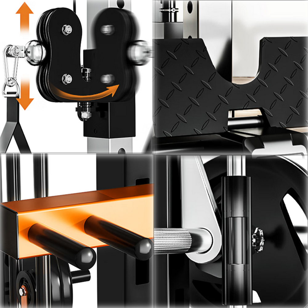 MERIDIAN HS1 Multi Function Power Rack Squat Cage Weight Train Equipment Home Gym Smith Machine