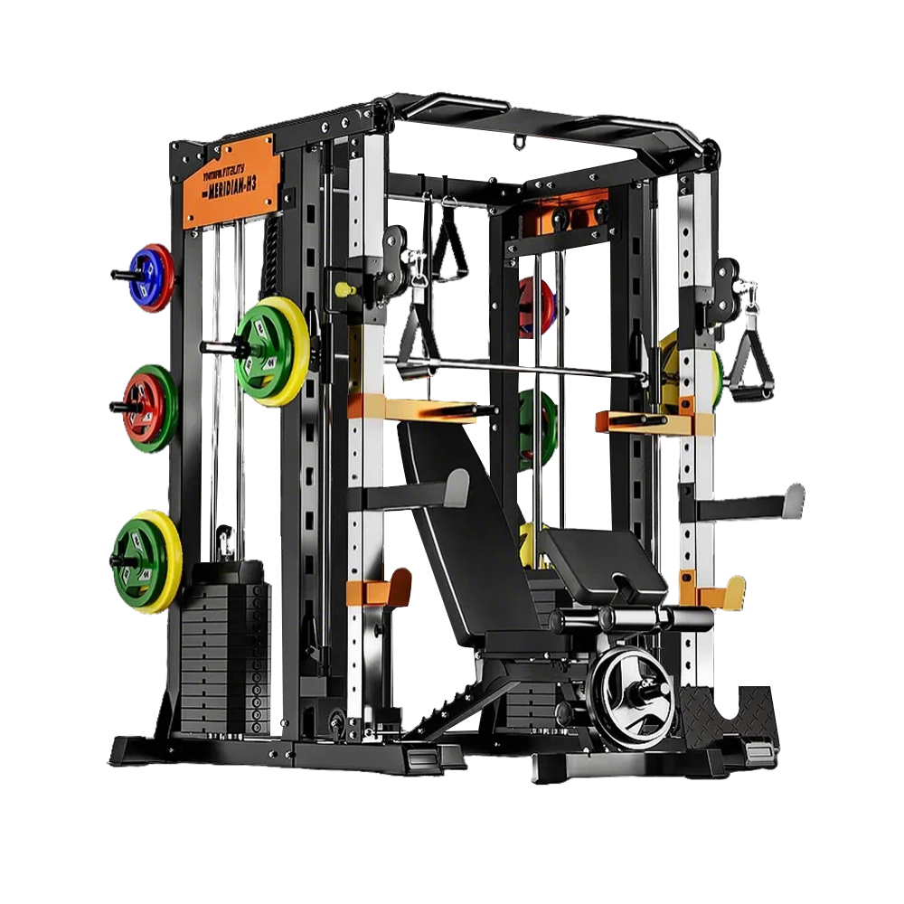 MERIDIAN HS1 Multi Function Power Rack Squat Cage Weight Train Equipment Home Gym Smith Machine