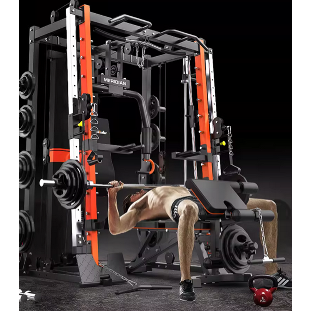 MERIDIAN Q8 Multi Function Power Rack Squat Cage Weight Train Equipment Smith Gantry Crane Machine Home Gym Smith Machine