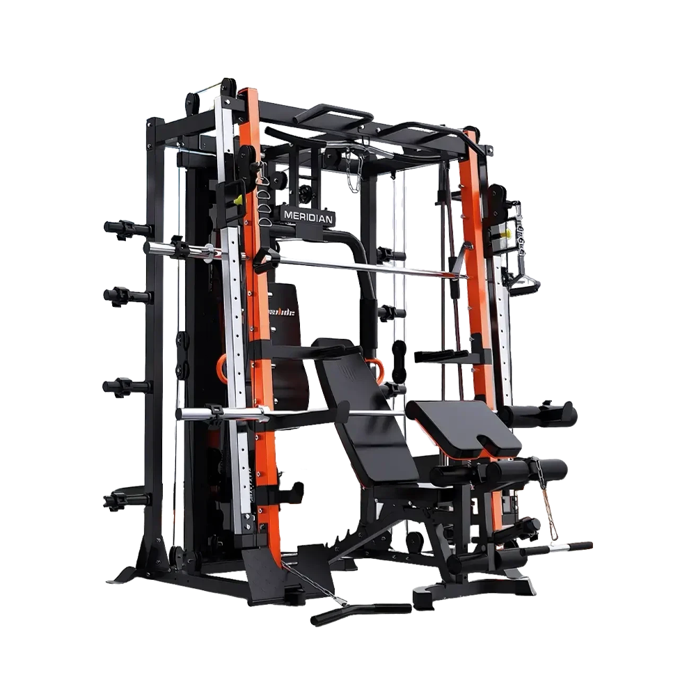 MERIDIAN Q8 Multi Function Power Rack Squat Cage Weight Train Equipment Smith Gantry Crane Machine Home Gym Smith Machine
