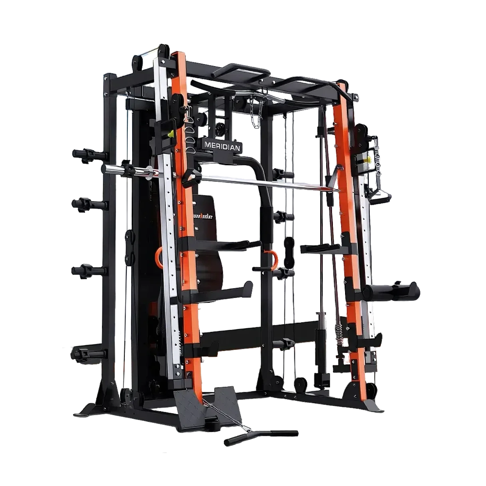 MERIDIAN Q8 Multi Function Power Rack Squat Cage Weight Train Equipment Smith Gantry Crane Machine Home Gym Smith Machine
