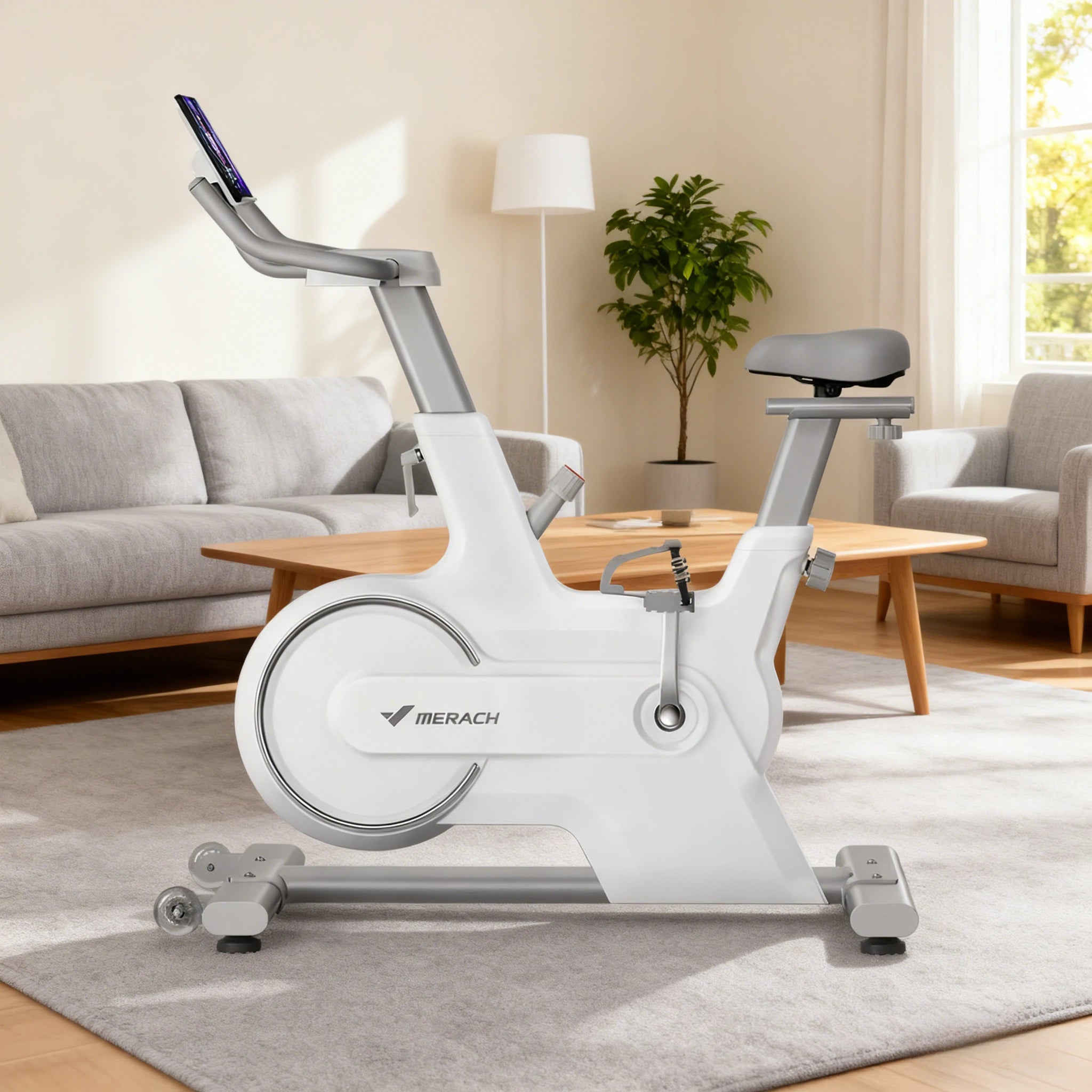 FITPRO MR667 6 KG Flywheel Spin Bike Home Gym Train - White