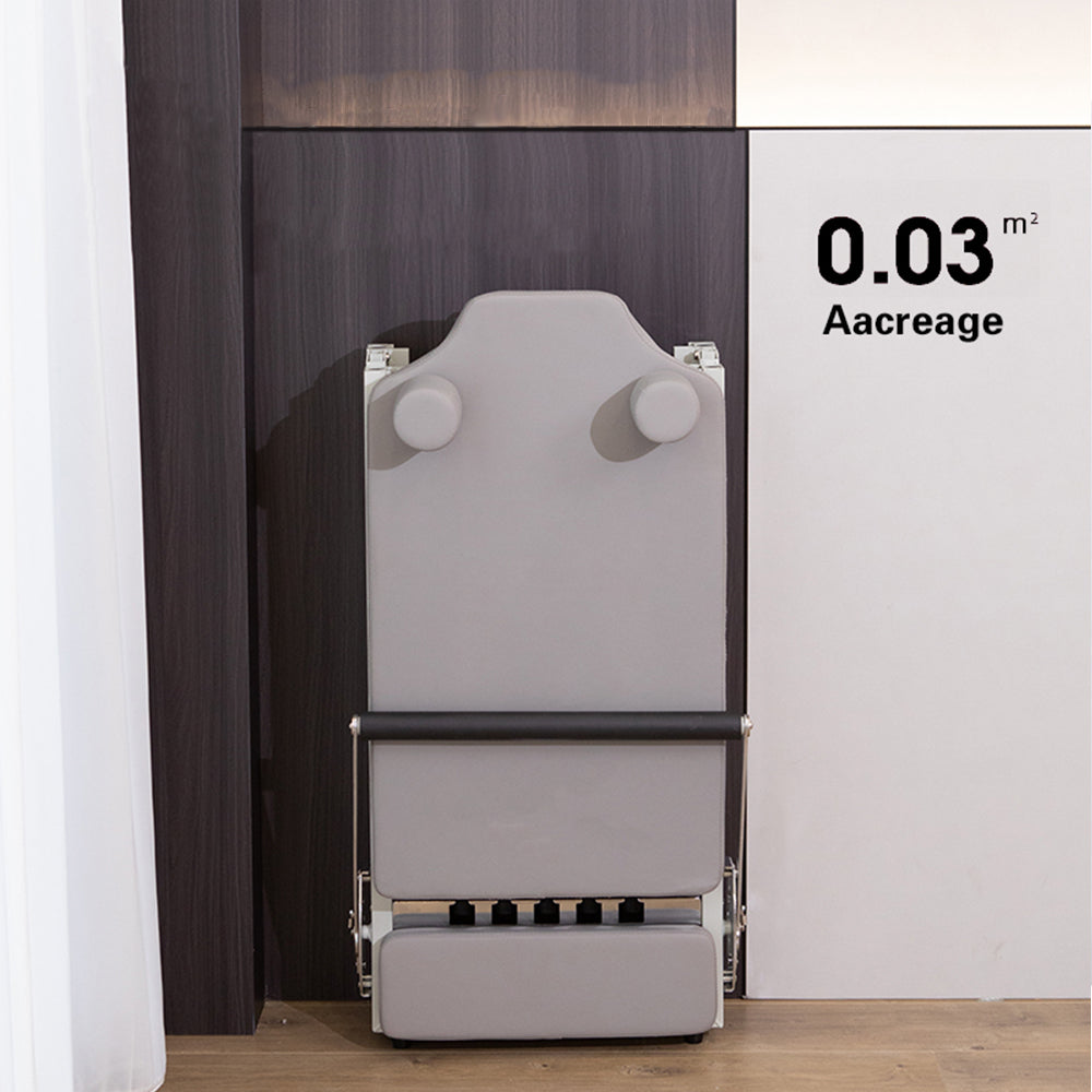 FLEXIO Multi-purpose Foldable Steel Frame Pilates Reformer Pilates Tables - Beige Home Gym