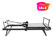 FLEXIO Multi-purpose Foldable Steel Frame Pilates Reformer Pilates Tables - Black Home Gym