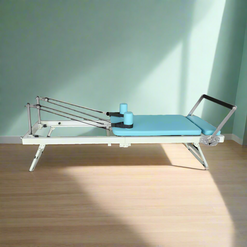 FLEXIO Multi-purpose Foldable Steel Frame Pilates Reformer Pilates Tables - Blue Home Gym