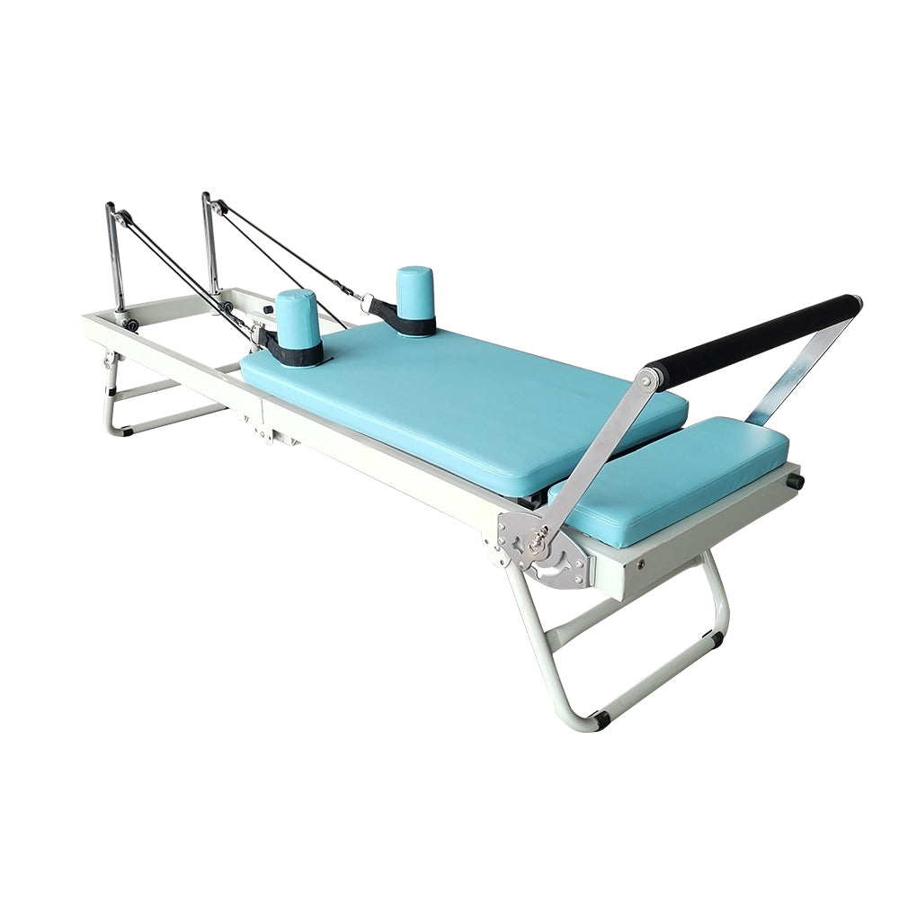 FLEXIO Multi-purpose Foldable Steel Frame Pilates Reformer Pilates Tables - Blue Home Gym
