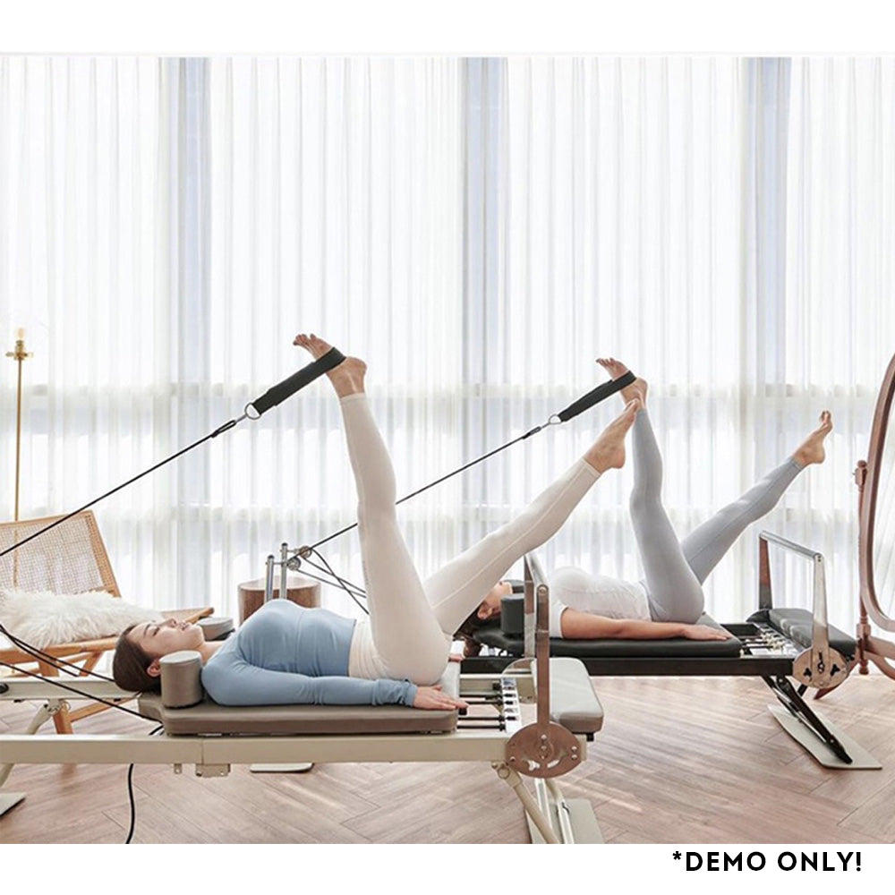 FLEXIO Multi-purpose Foldable Steel Frame Pilates Reformer Pilates Tables-Pink Home Gym