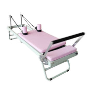 FLEXIO Multi-purpose Foldable Steel Frame Pilates Reformer Pilates Tables-Pink Home Gym