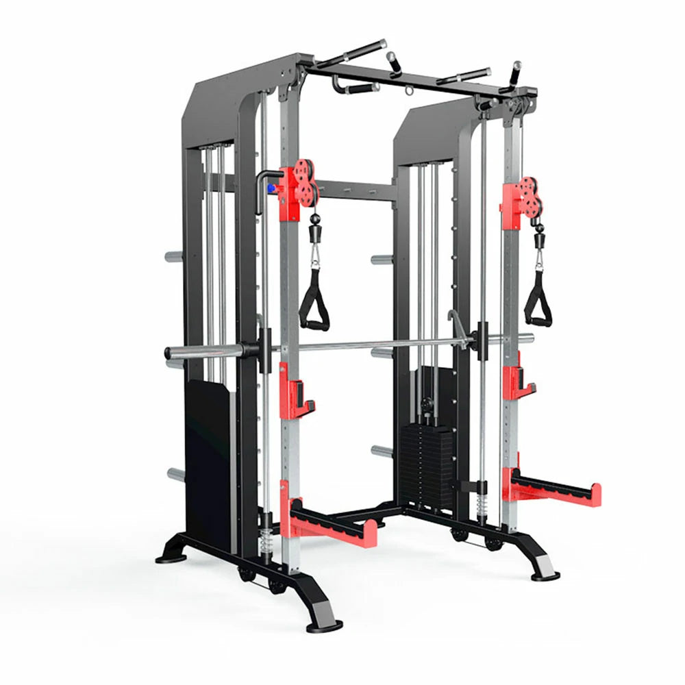 FITPRO Multi-Functional Home Gym Machine - 140kg Pin & Plate Loaded System, Adjustable Fly Handles - Black