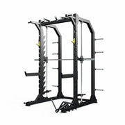 FITPRO Heavy-Duty Multi-Functional Gym Rack - Adjustable Squat Hooks & Pull-Up Handles for Full-Body Strength Training - Black
