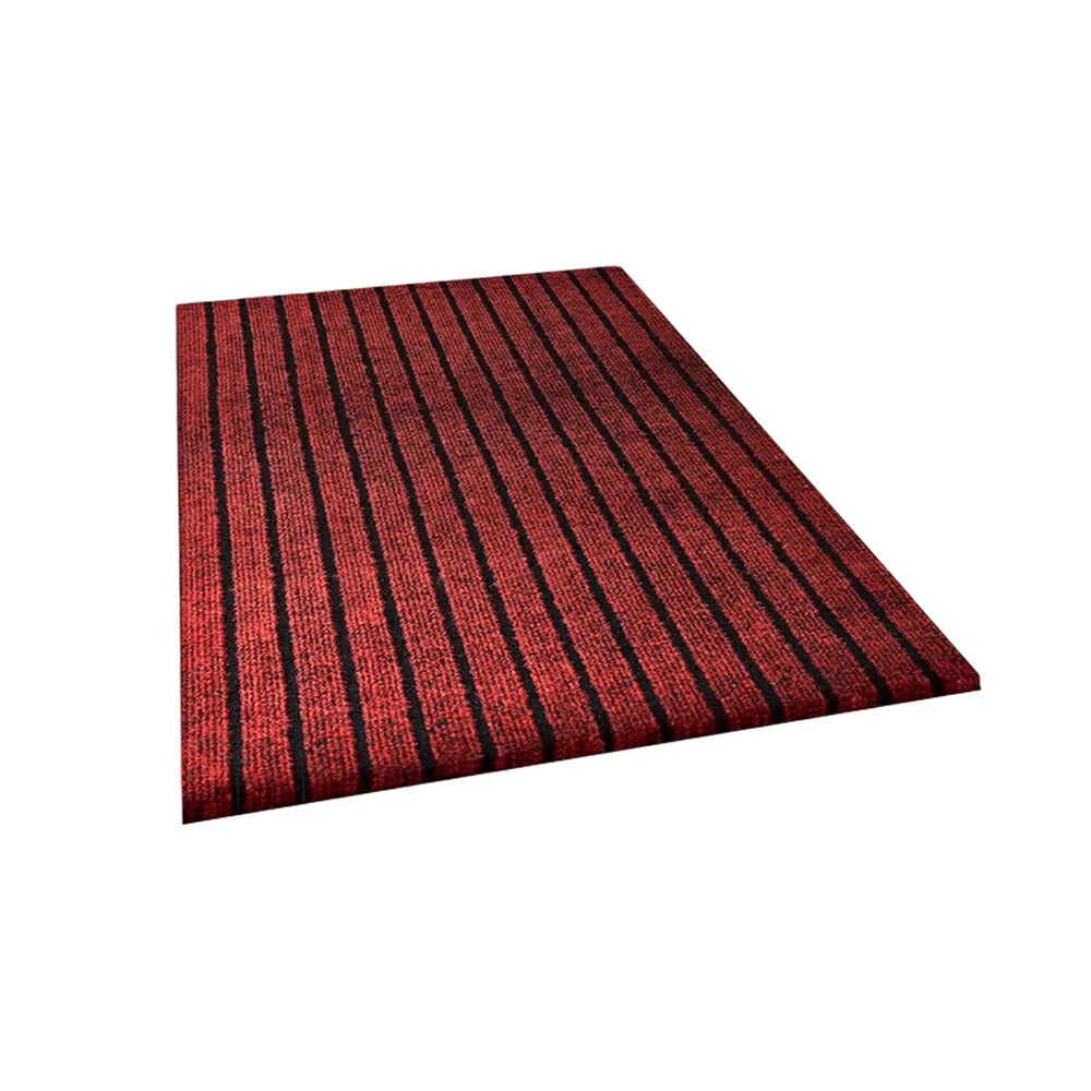 FITPRO Heavy-Duty Anti-Slip Absorbent Floor Mat 90/120/200cm - PP Soft Pile, TPE Odour-Free Backing, Dirt-Trapping Design - Red