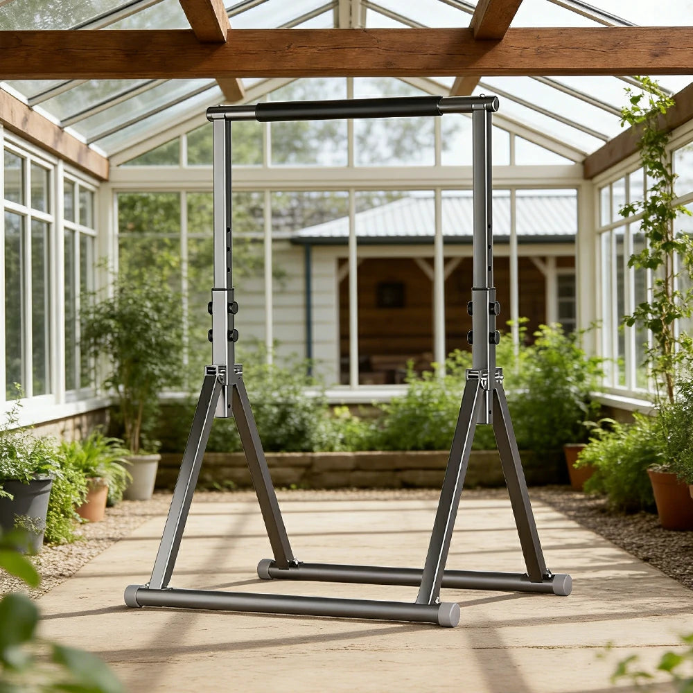 FITPRO Foldable Training Rack Adjustable Height 165-200cm Heavy Duty Steel Frame 1000kg Capacity Home Gym Equipment