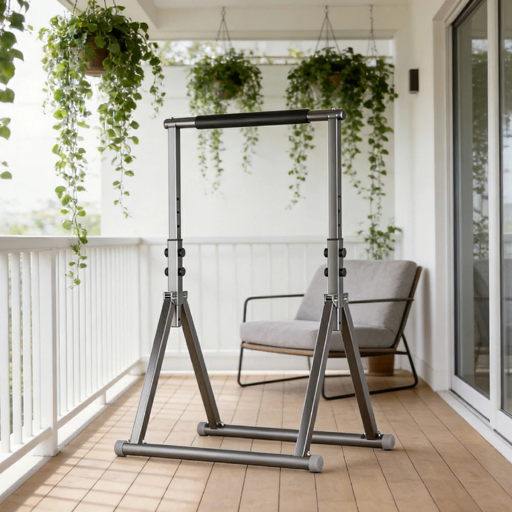 FITPRO Foldable Training Rack Adjustable Height 165-200cm Heavy Duty Steel Frame 1000kg Capacity Home Gym Equipment