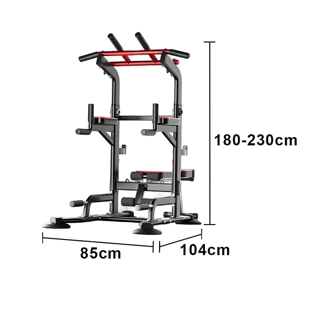 FITPRO Multi-Function Power Tower Adjustable 180-230cm Heavy Duty Steel 1000kg Capacity Foldable Home Gym Station
