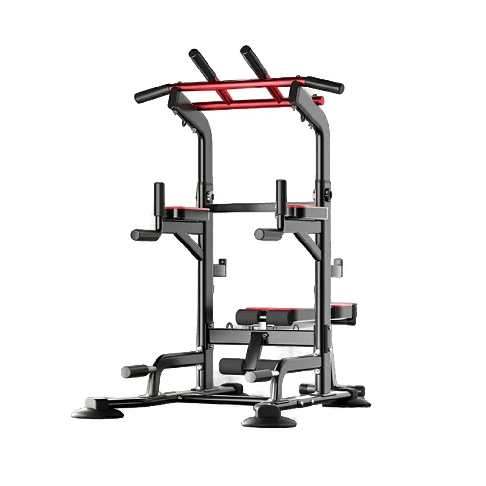FITPRO Multi-Function Power Tower Adjustable 180-230cm Heavy Duty Steel 1000kg Capacity Foldable Home Gym Station