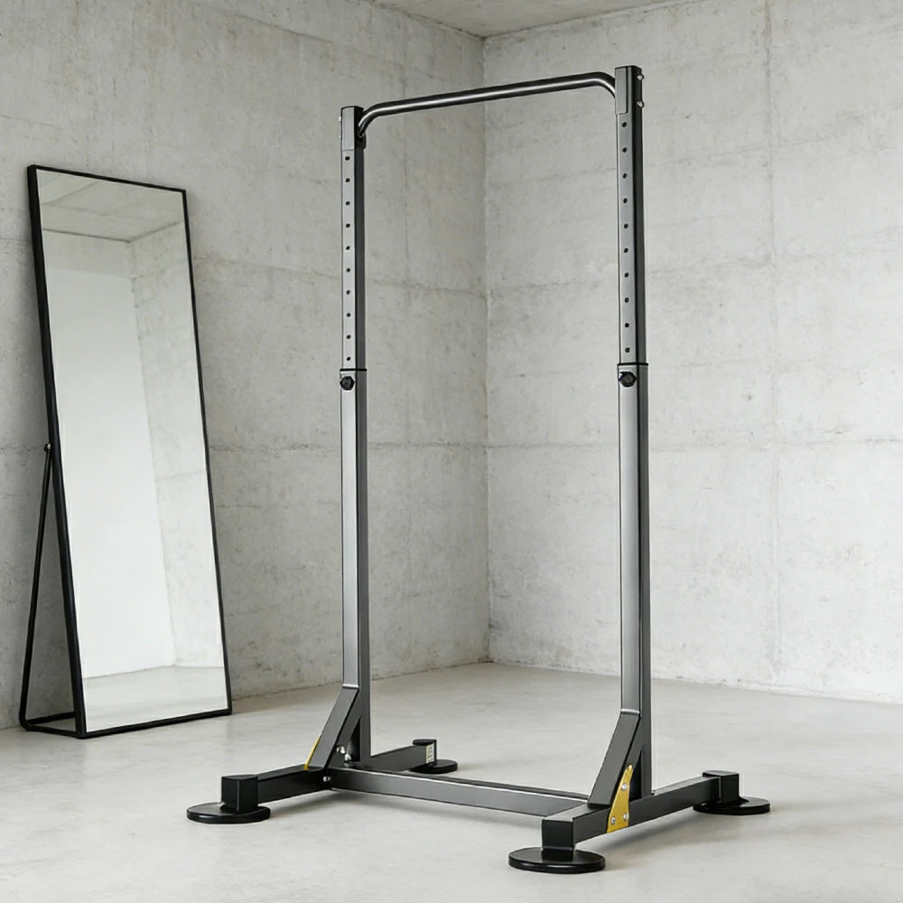 FITPRO Power Tower Pull Up Bar Adjustable 140-220cm Heavy Duty Steel 500kg Capacity Home Gym Training Station