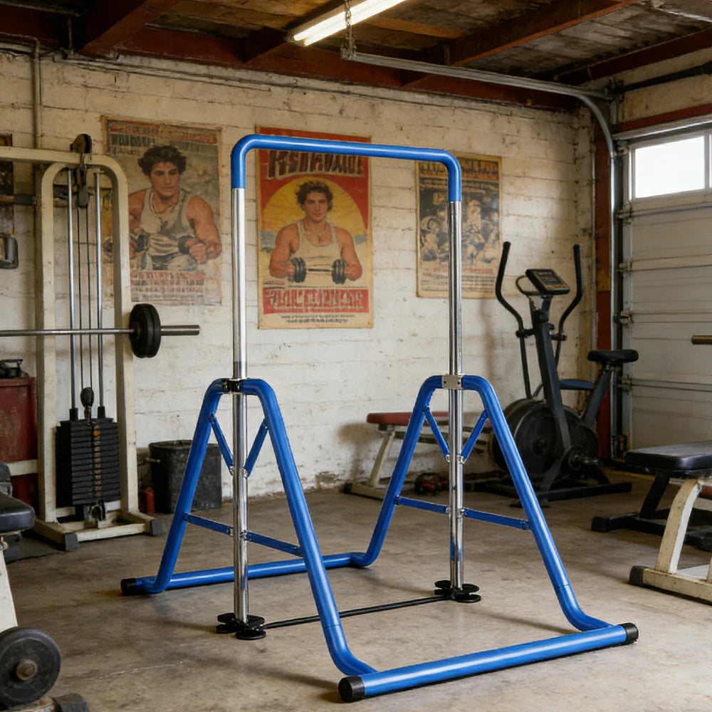 FITPRO Foldable Pull Up Bar Adjustable 160-215cm Heavy Duty Steel 200kg Capacity Space Saving Home Gym