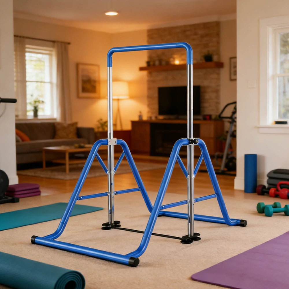 FITPRO Foldable Pull Up Bar Adjustable 160-215cm Heavy Duty Steel 200kg Capacity Space Saving Home Gym