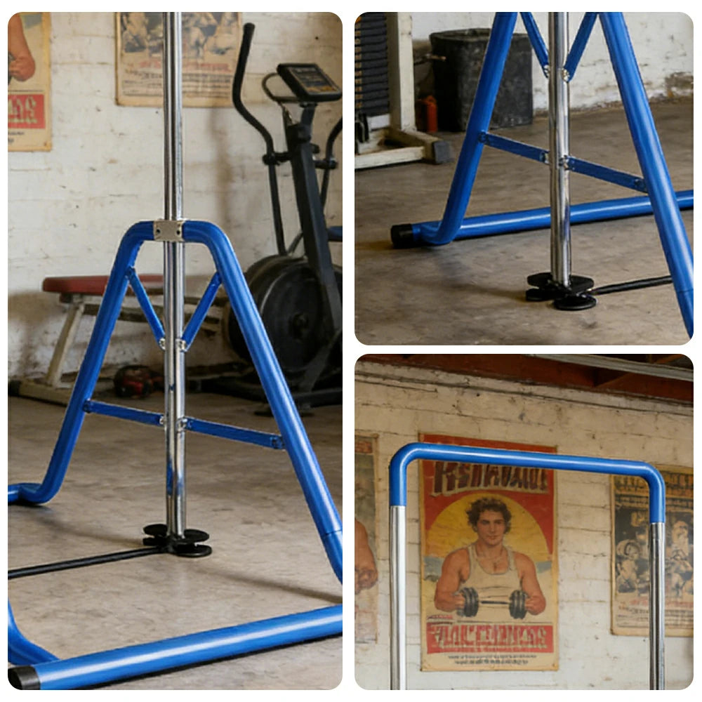 FITPRO Foldable Pull Up Bar Adjustable 160-215cm Heavy Duty Steel 200kg Capacity Space Saving Home Gym