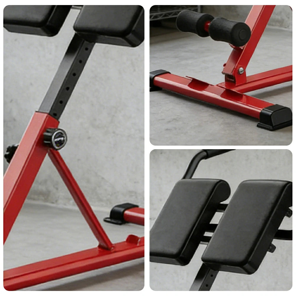 FITPRO Adjustable Sit Up Bench 7-Level Backrest 150kg Capacity PU Cushion Home Gym Core Training - Red