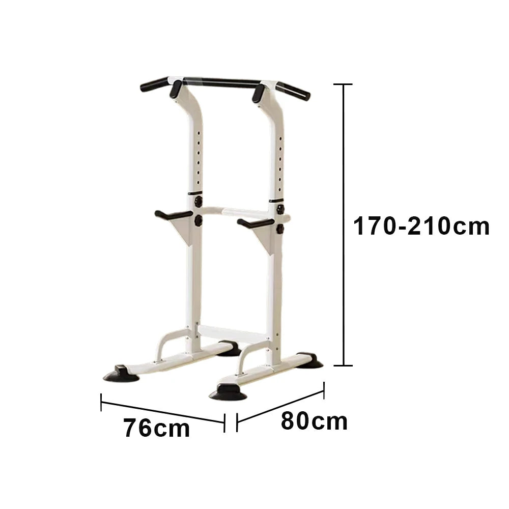 FITPRO Pull Up Bar Station Adjustable 170-210cm Heavy Duty Steel 500kg Capacity Home Gym Strength Training - White