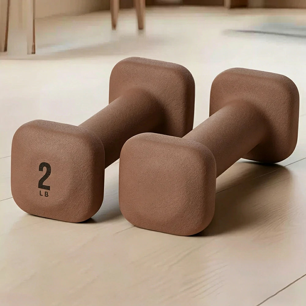 FITPRO Dumbbell Rack Set with 4 Pairs of Dumbbells and Vertical Storage for Small-Space Home Fitness - Grey&Red