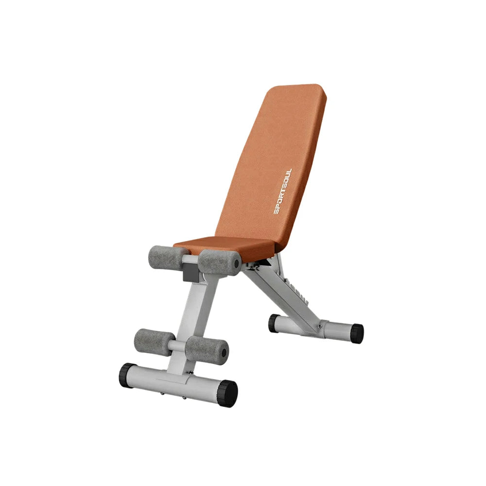 FITPRO Adjustable Dumbbell Bench with 8-Level Backrest and 525kg Capacity for Home Strength Training - Brown