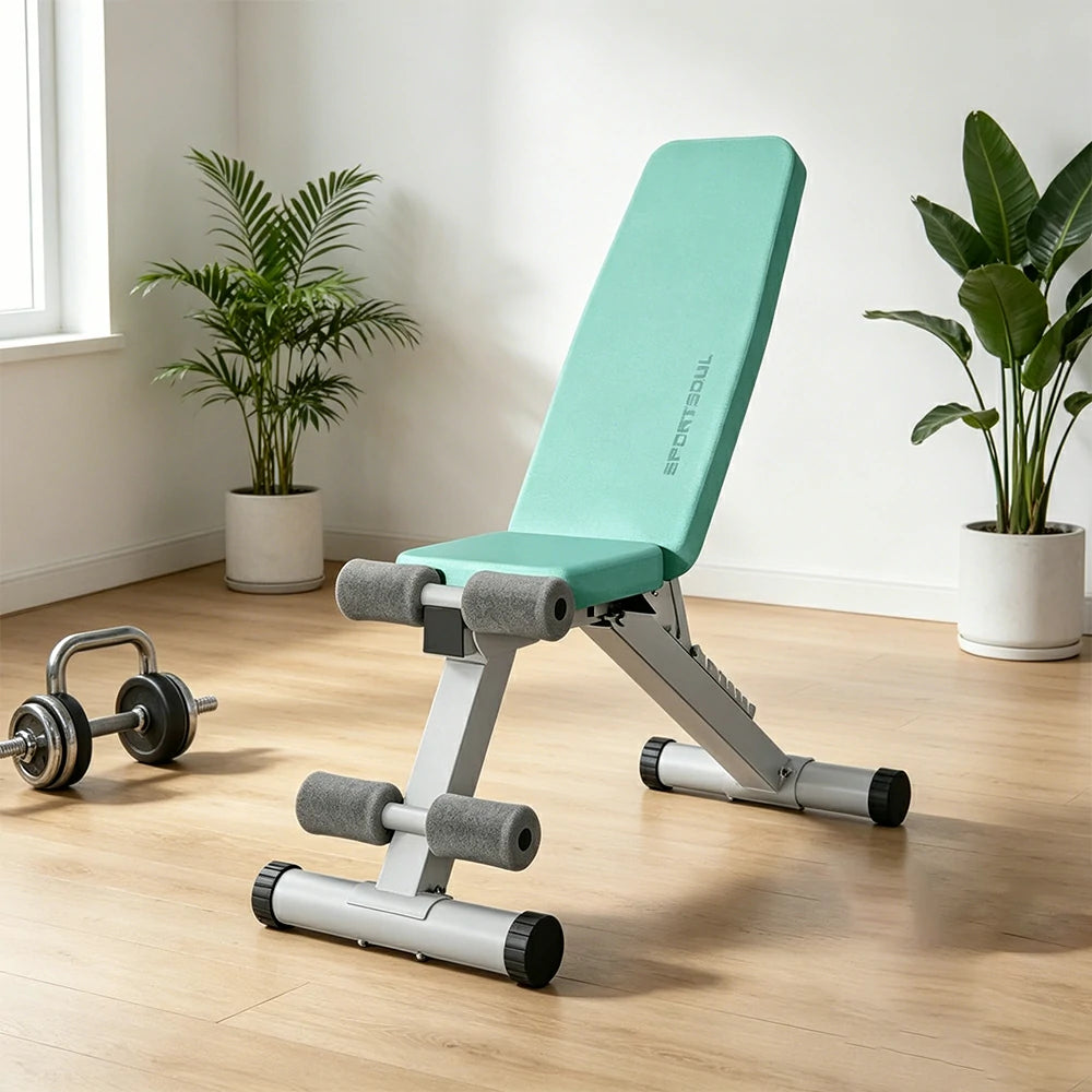 FITPRO Adjustable Dumbbell Bench with 8-Level Backrest and 525kg Capacity for Home Strength Training - Green