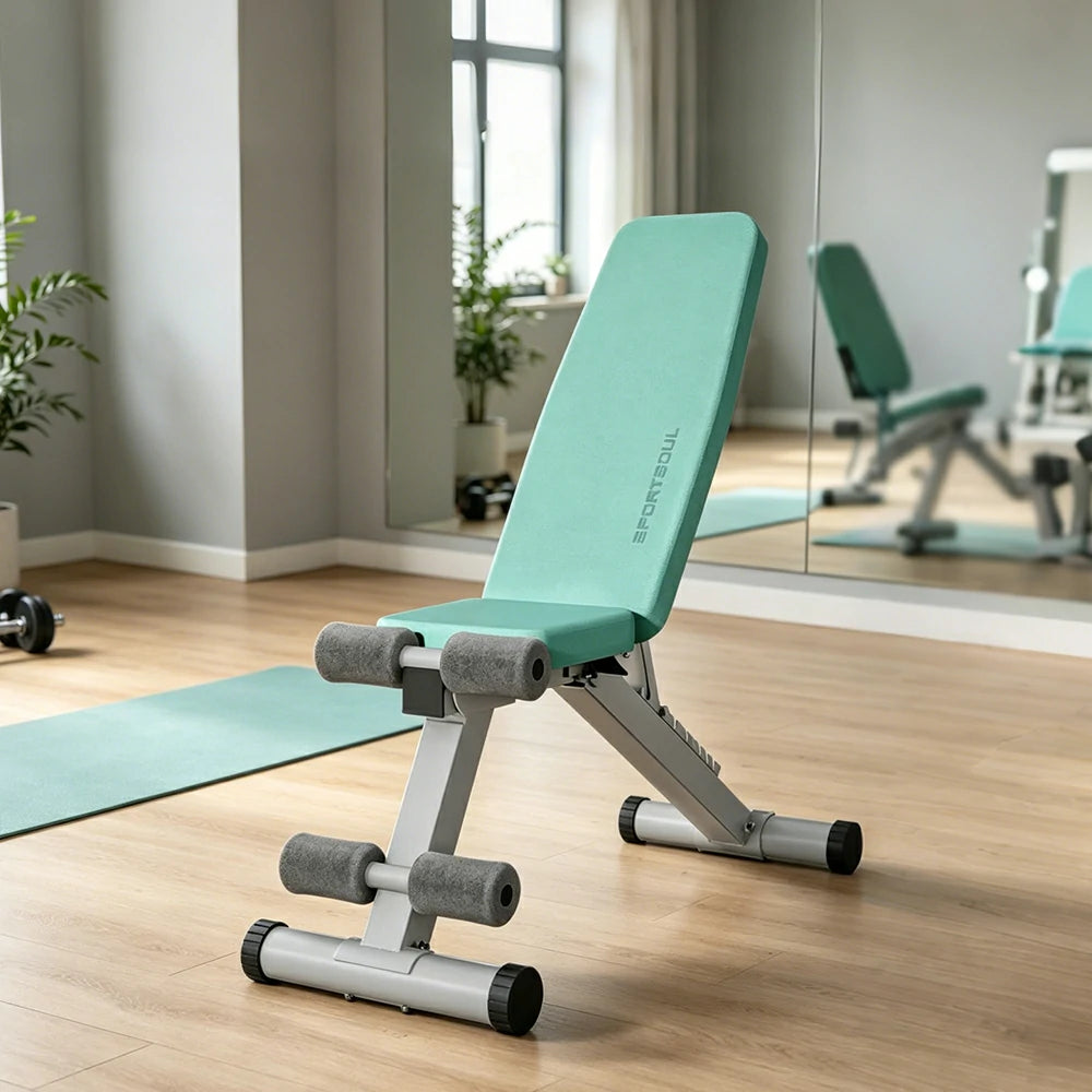 FITPRO Adjustable Dumbbell Bench with 8-Level Backrest and 525kg Capacity for Home Strength Training - Green