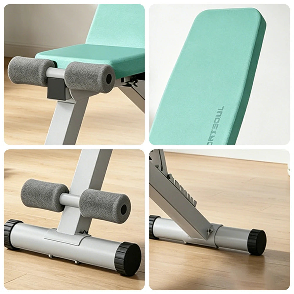 FITPRO Adjustable Dumbbell Bench with 8-Level Backrest and 525kg Capacity for Home Strength Training - Green