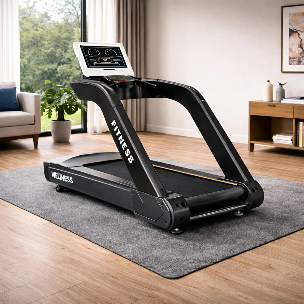 FITPRO High-Performance Treadmill with AC Variable Frequency Motor and Wide Running Belt for Commercial Fitness Training - Black