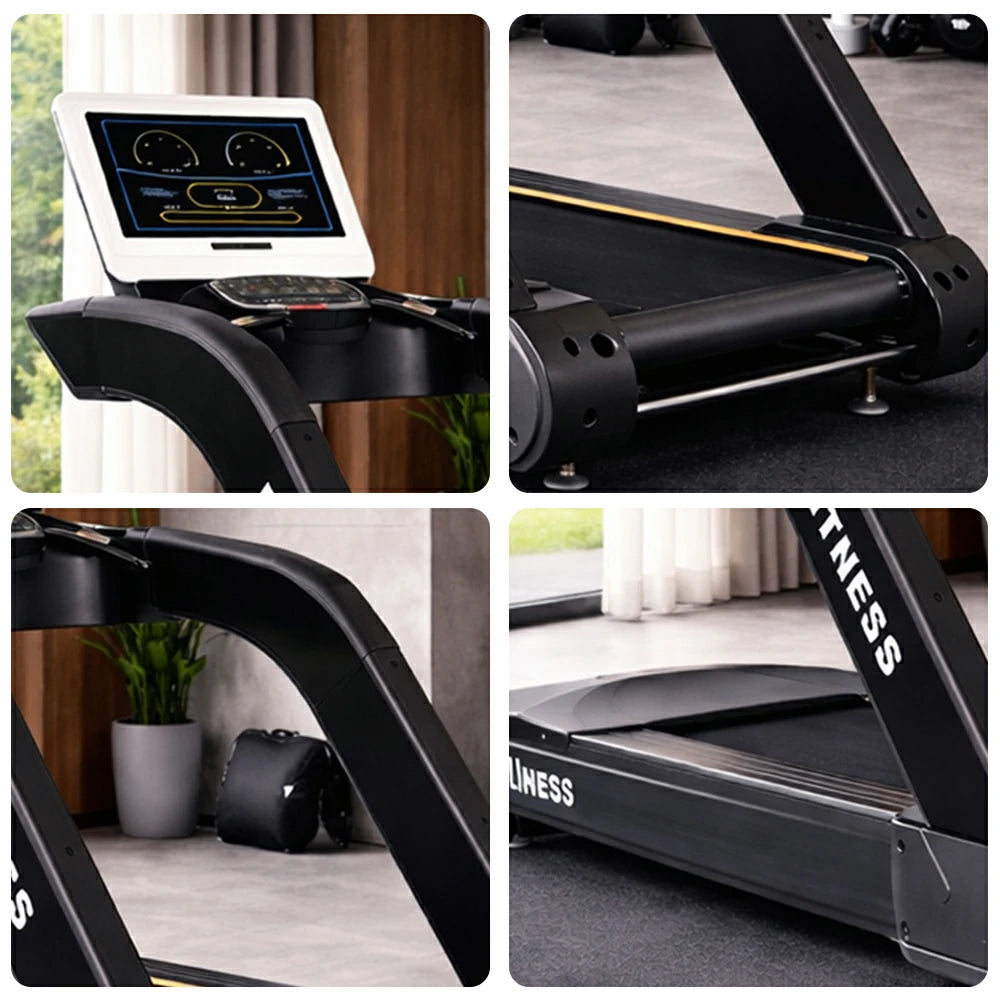 FITPRO High-Performance Treadmill with AC Variable Frequency Motor and Wide Running Belt for Commercial Fitness Training - Black