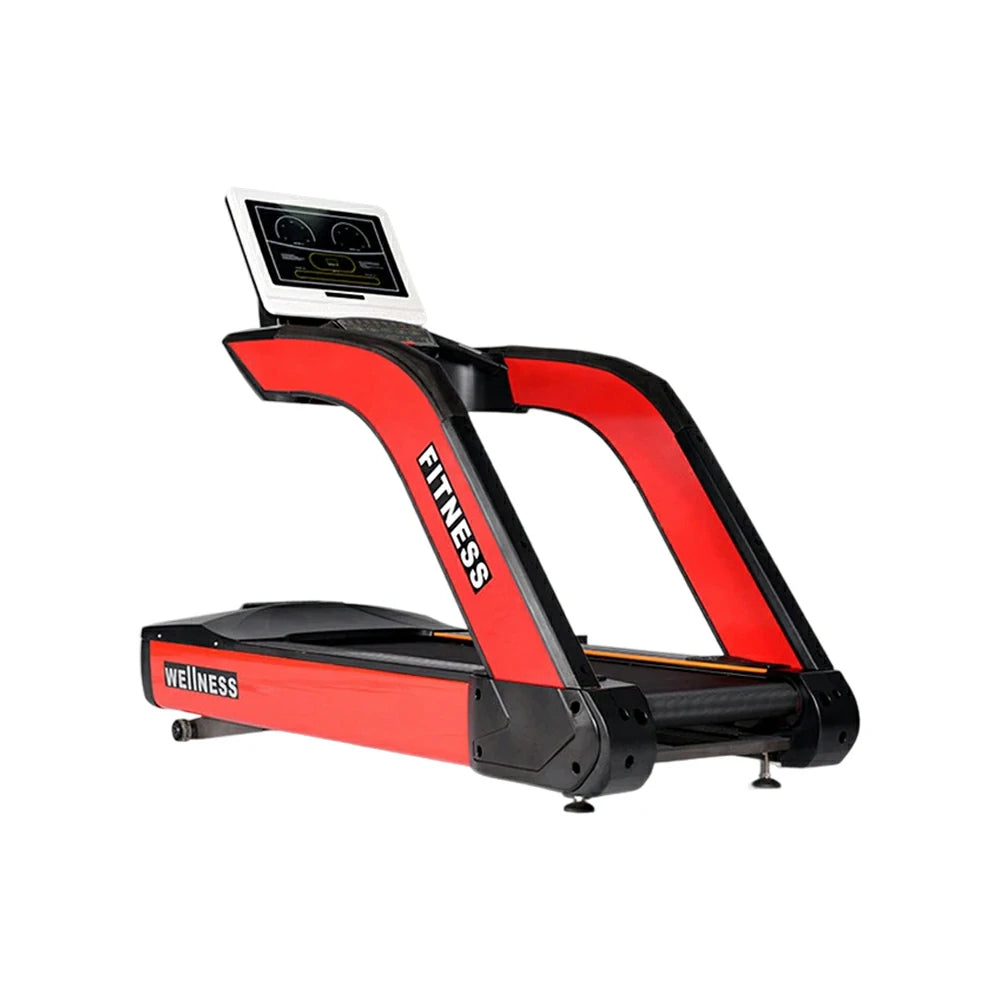 FITPRO High-Performance Treadmill with AC Variable Frequency Motor and Wide Running Belt for Commercial Fitness Training - Red