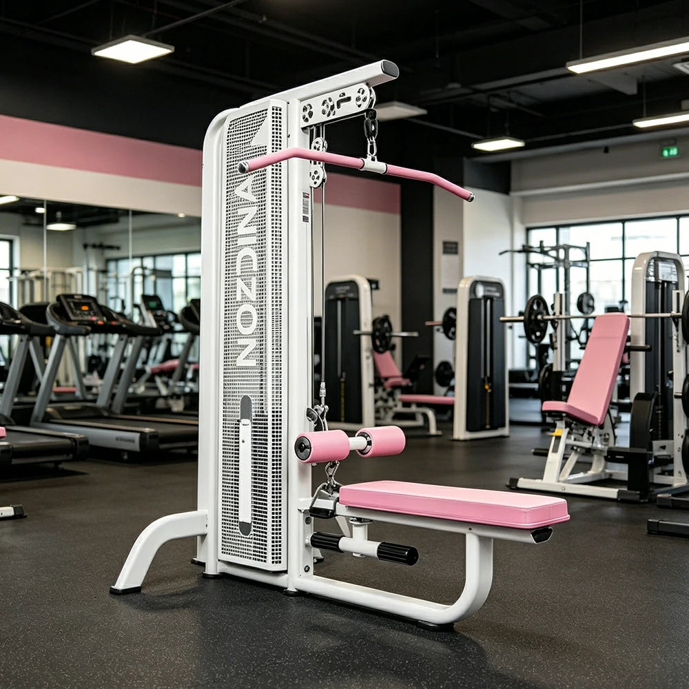 FITPRO Lat Pulldown and Rowing Machine Dual Function Cable Trainer Home Gym Strength Training - White
