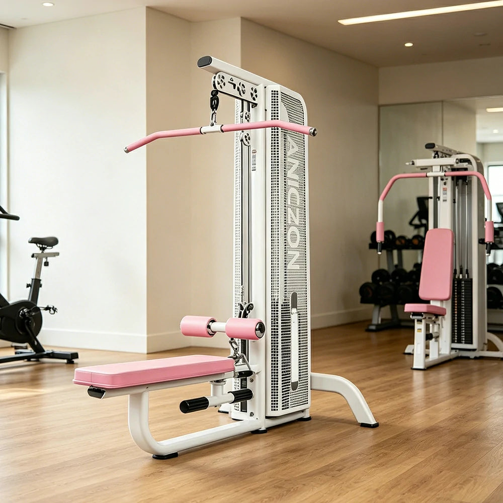 FITPRO Lat Pulldown and Rowing Machine Dual Function Cable Trainer Home Gym Strength Training - White