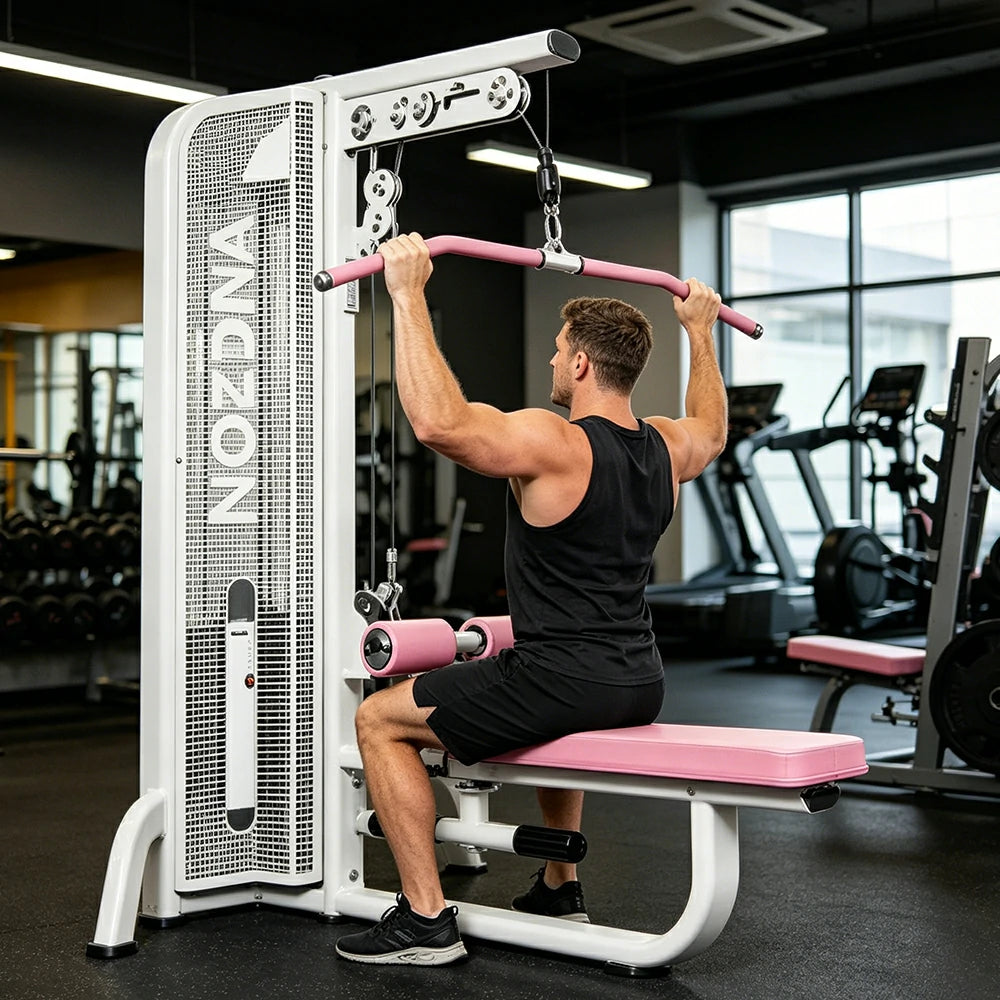FITPRO Lat Pulldown and Rowing Machine Dual Function Cable Trainer Home Gym Strength Training - White