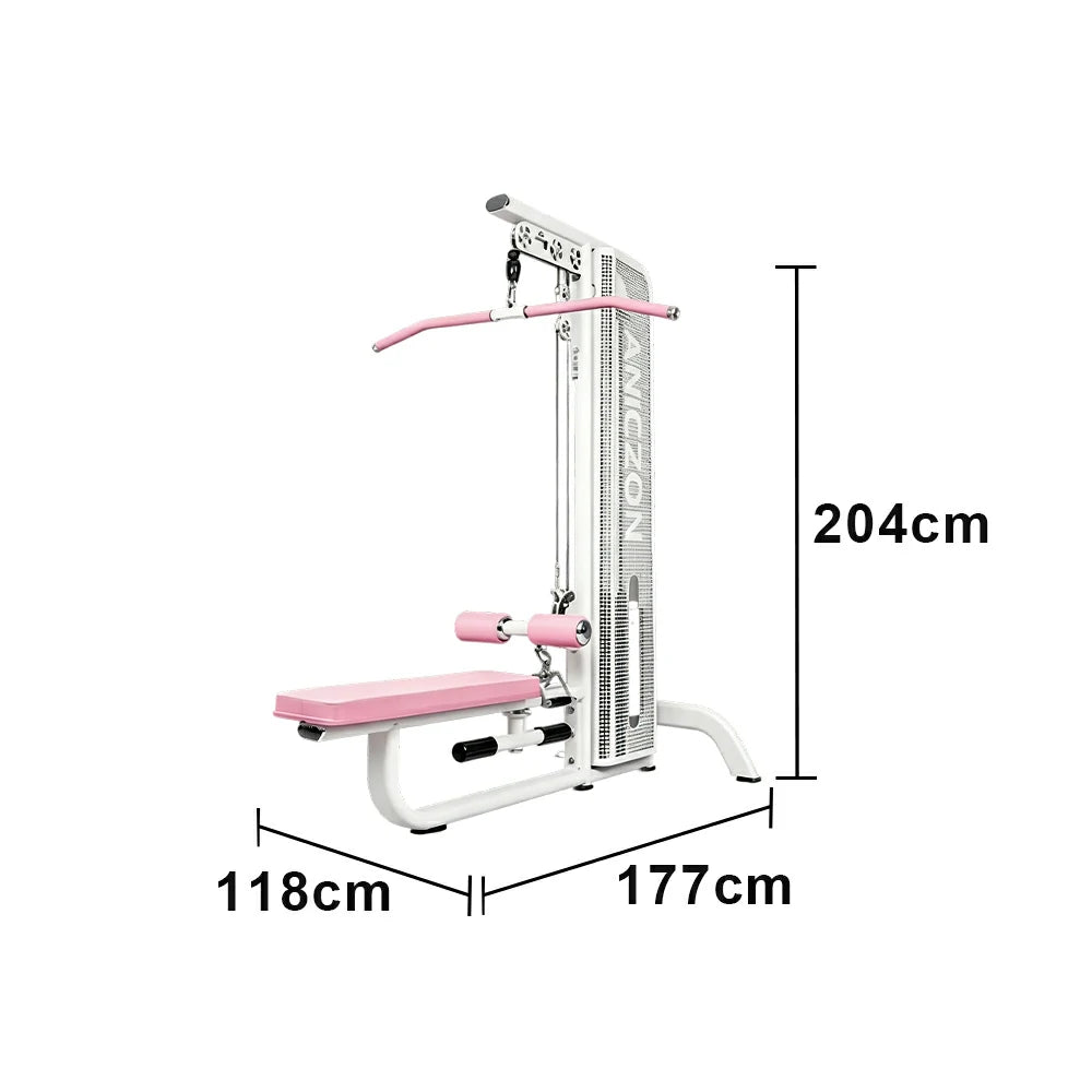 FITPRO Lat Pulldown and Rowing Machine Dual Function Cable Trainer Home Gym Strength Training - White