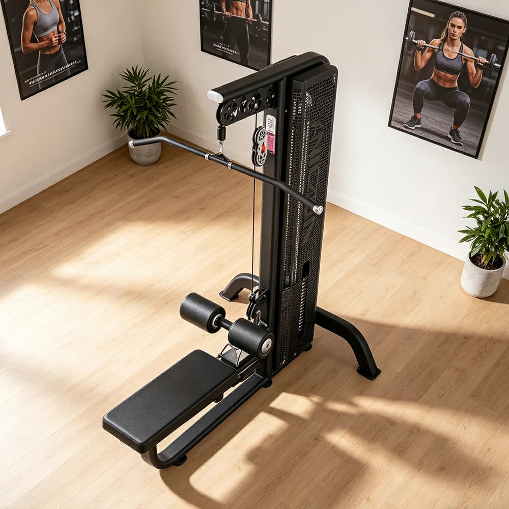 FITPRO Lat Pulldown and Rowing Machine Dual Function Cable Trainer Home Gym Strength Training - Black