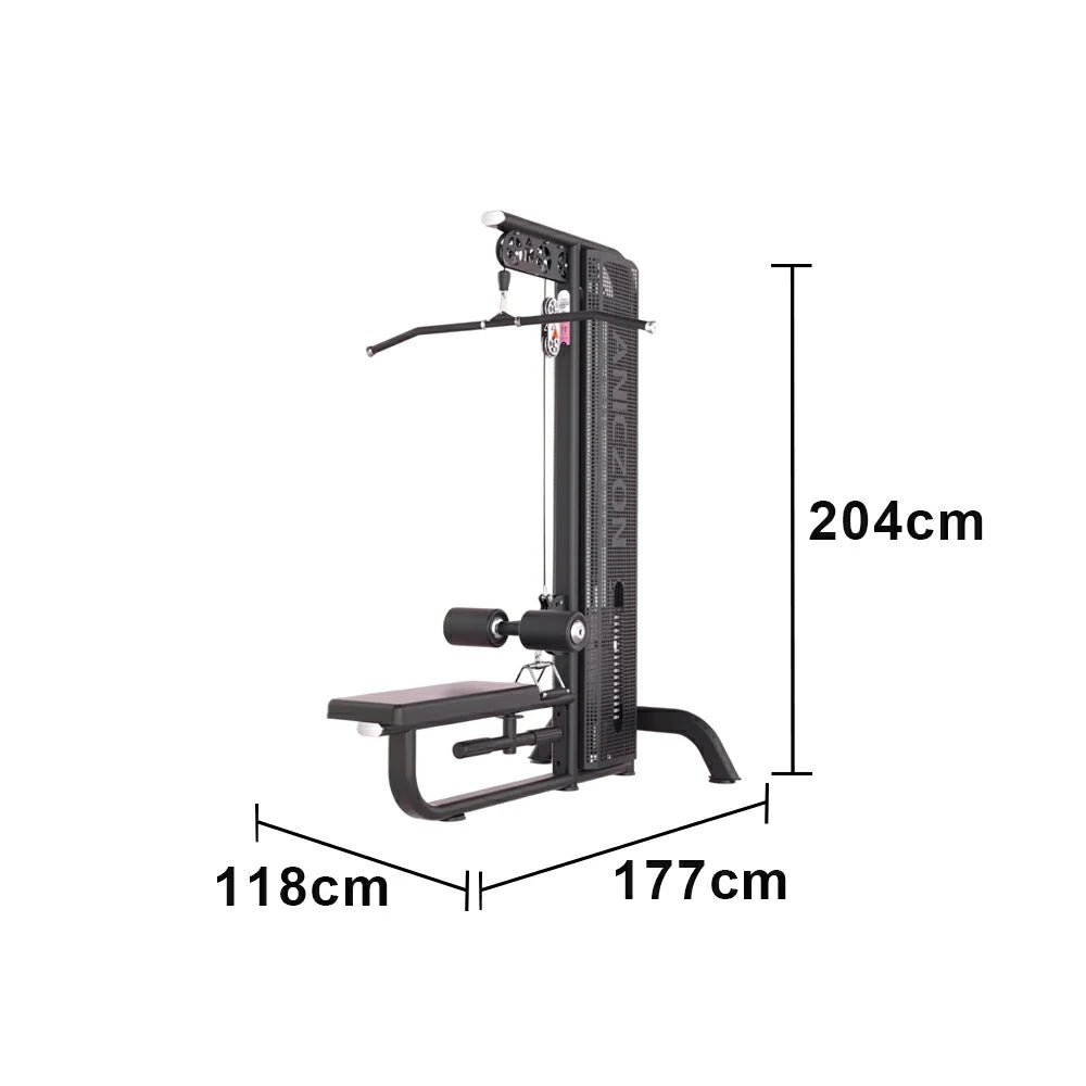 FITPRO Lat Pulldown and Rowing Machine Dual Function Cable Trainer Home Gym Strength Training - Black