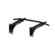 FITPRO Wall Mounted Pull Up Bar Heavy Duty Steel 200kg Capacity Space Saving Upper Body Training Home Gym - Black