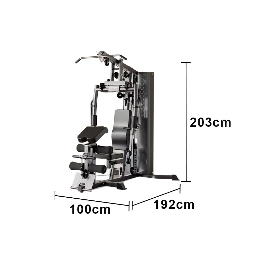 FITPRO Multi Function Home Gym Machine All in One Full Body Strength Training System for Home Garage - Black