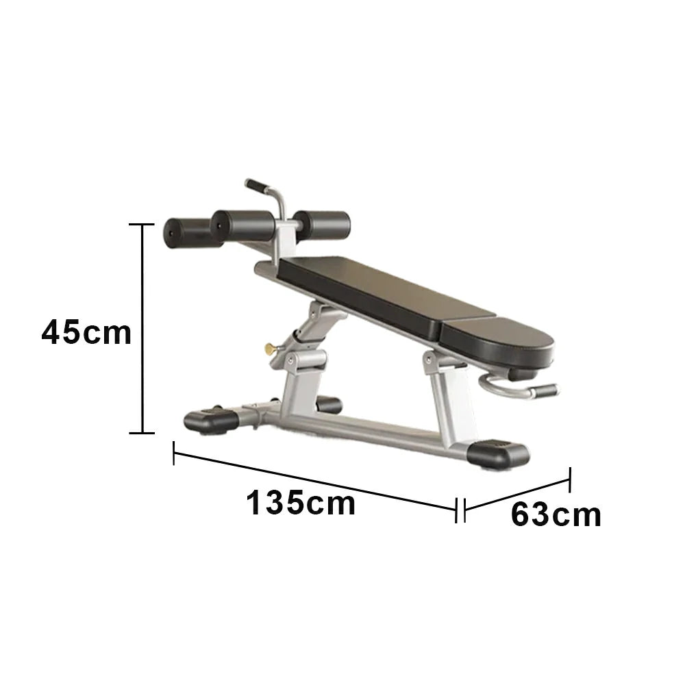 FITPRO Adjustable Weight Bench 7 Level Multi Angle Heavy Duty Smooth Bearing Home Gym Training - Black