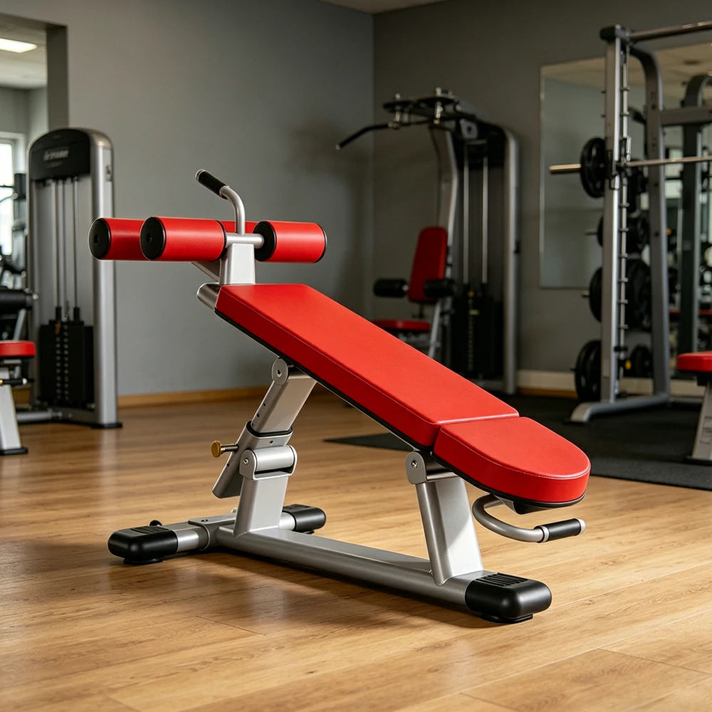 FITPRO Adjustable Weight Bench 7 Level Multi Angle Heavy Duty Smooth Bearing Home Gym Training - Red
