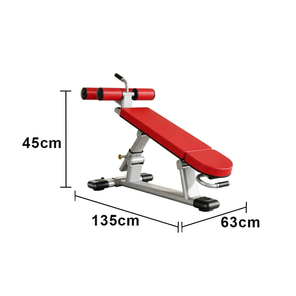 FITPRO Adjustable Weight Bench 7 Level Multi Angle Heavy Duty Smooth Bearing Home Gym Training - Red